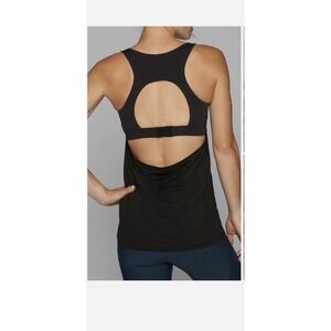 Athleta‎ Womens Sculptek Support Tank Top Pads Black Size XL Gym Training